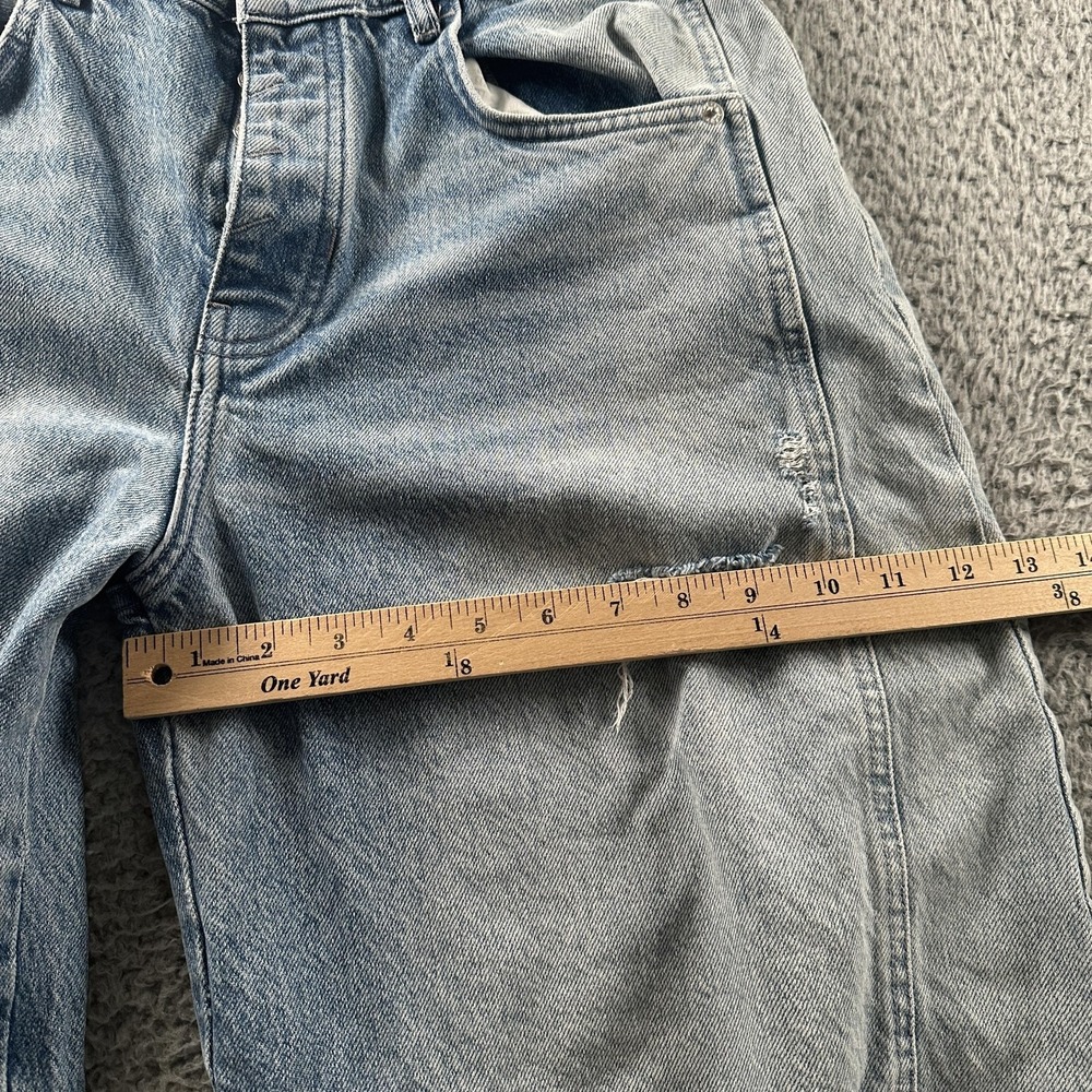 We The Free Jeans Barrel Leg Womens 28 High Rise Distressed Light Wash Denim - Picture 8 of 14